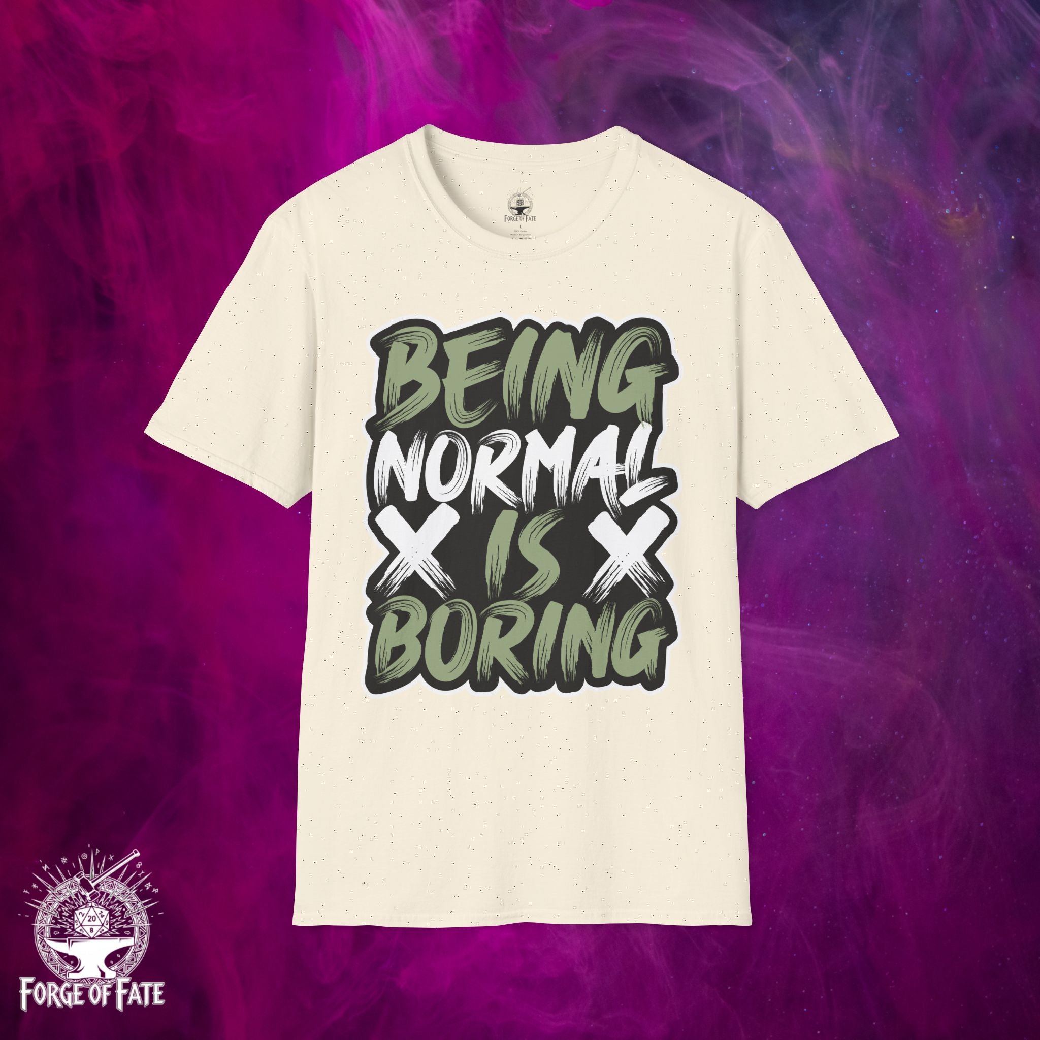 Being Normal Is Boring T-Shirt | Graphic Quote Tee, Streetwear Text Design