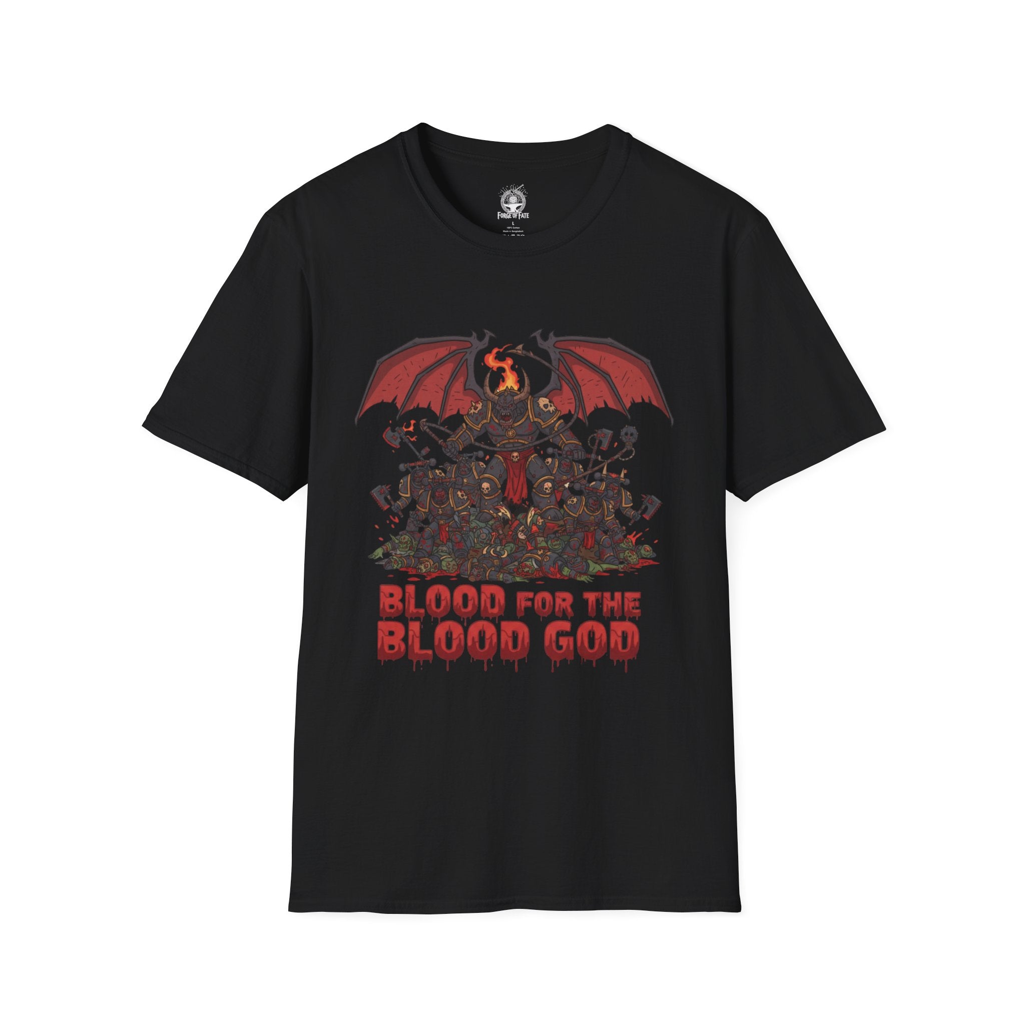 Blood for the Blood God T-Shirt — Dark Fantasy Demon Warband Graphic Tee