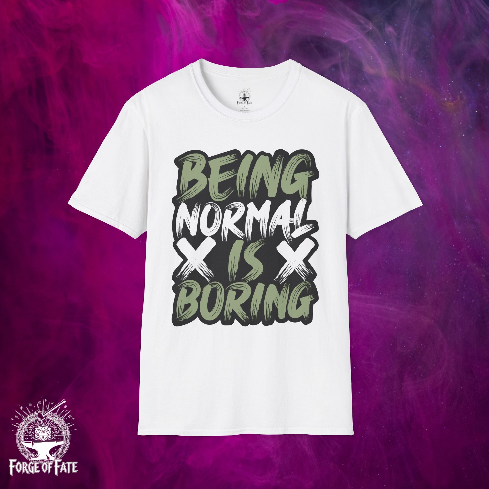 Being Normal Is Boring T-Shirt | Graphic Quote Tee, Streetwear Text Design